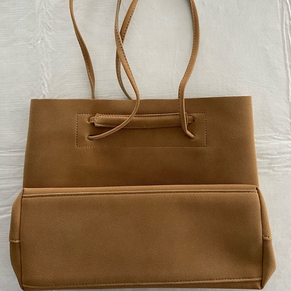 Vegan Warehouse -Sadie Tan Vegan Tote - Picture 2 of 6